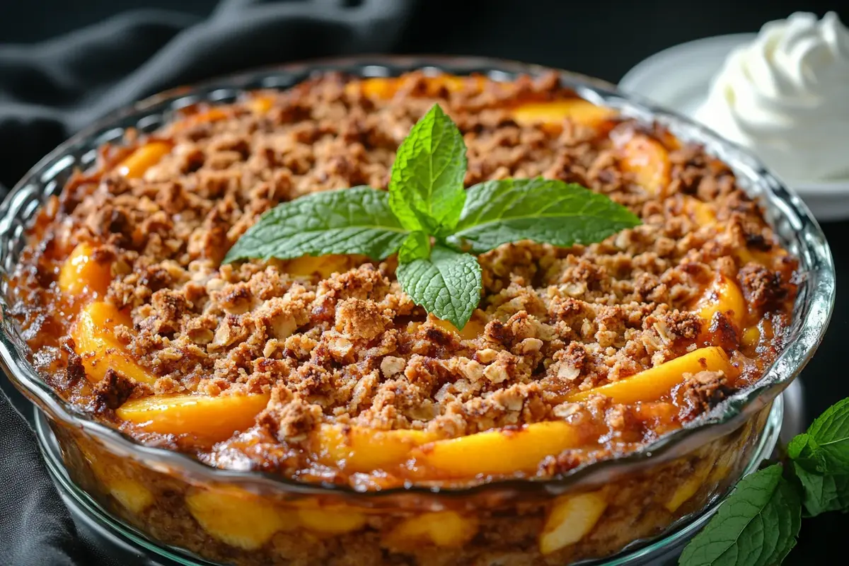 Peach Crisp vs Crumble
