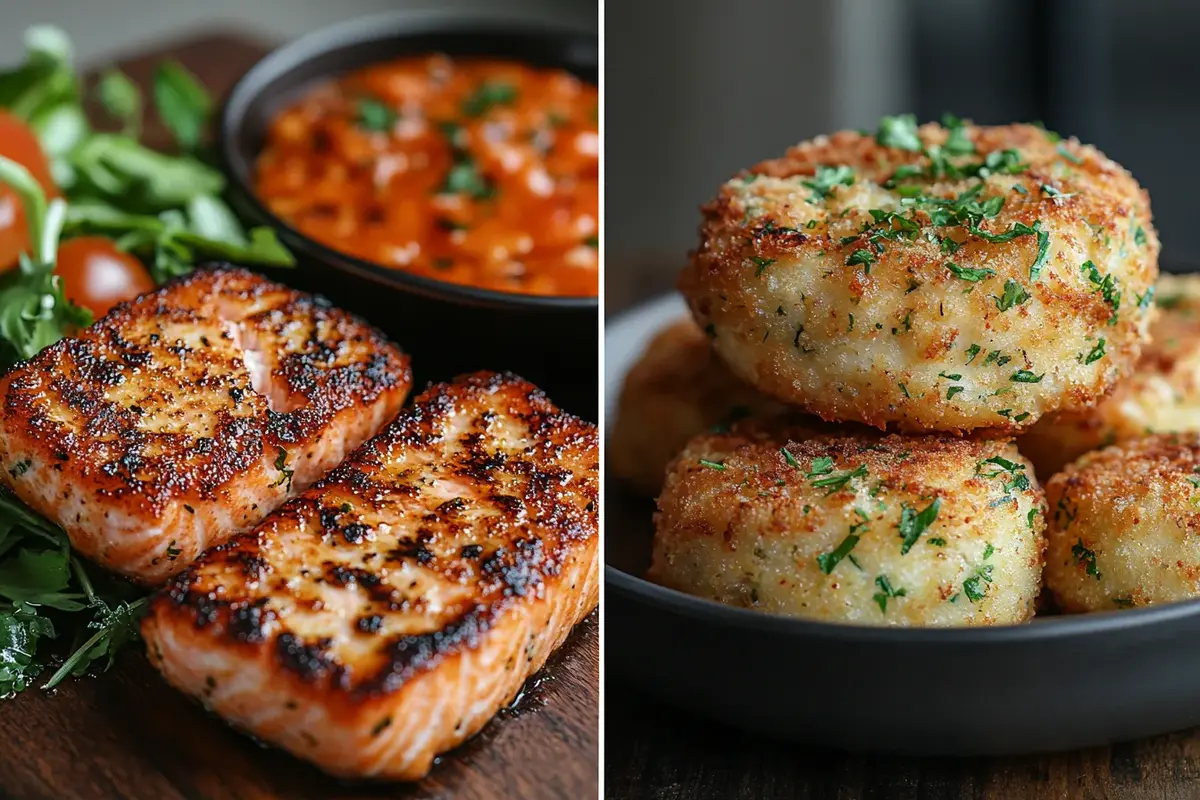 What is the difference between salmon patties and salmon croquettes?