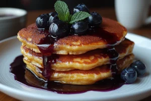 Blueberry Syrup as a Pancake Topping