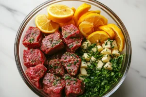 vinegar, lemon juice, and lime juice help break down tough tissues in venison